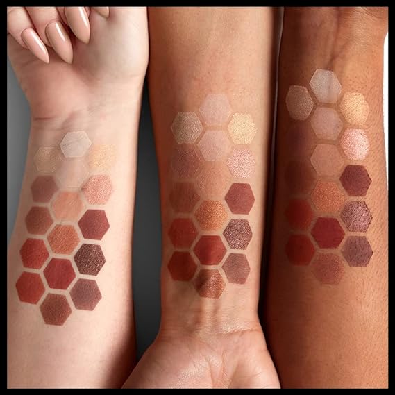 NYX Professional Makeup Ultimate Eye Shadow Palette, Pressed Pigments, 16 Shades, Matte, Satin, Metallic, Shade: Warm Neutrals