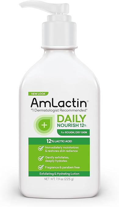 AmLactin Daily Moisturizing Body Lotion, Moisturizing Lotion for Dry Skin to Help Soften and Smooth - 7.9 Oz Pump Bottle (packaging may vary