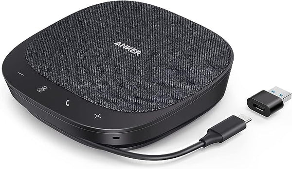 Anker PowerConf S330 USB Speakerphone, Conference Microphone for Home Office, Smart Voice Enhancement, Plug and Play, 360?° Voice Coverage vi